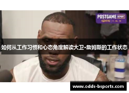 如何从工作习惯和心态角度解读大卫·詹姆斯的工作状态